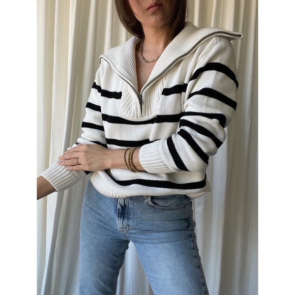 JANE STRIPED PULLOVER — In Off white - Picture 9 of 9